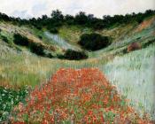 Poppy Field In A Hollow Near Giverny - 克劳德·莫奈